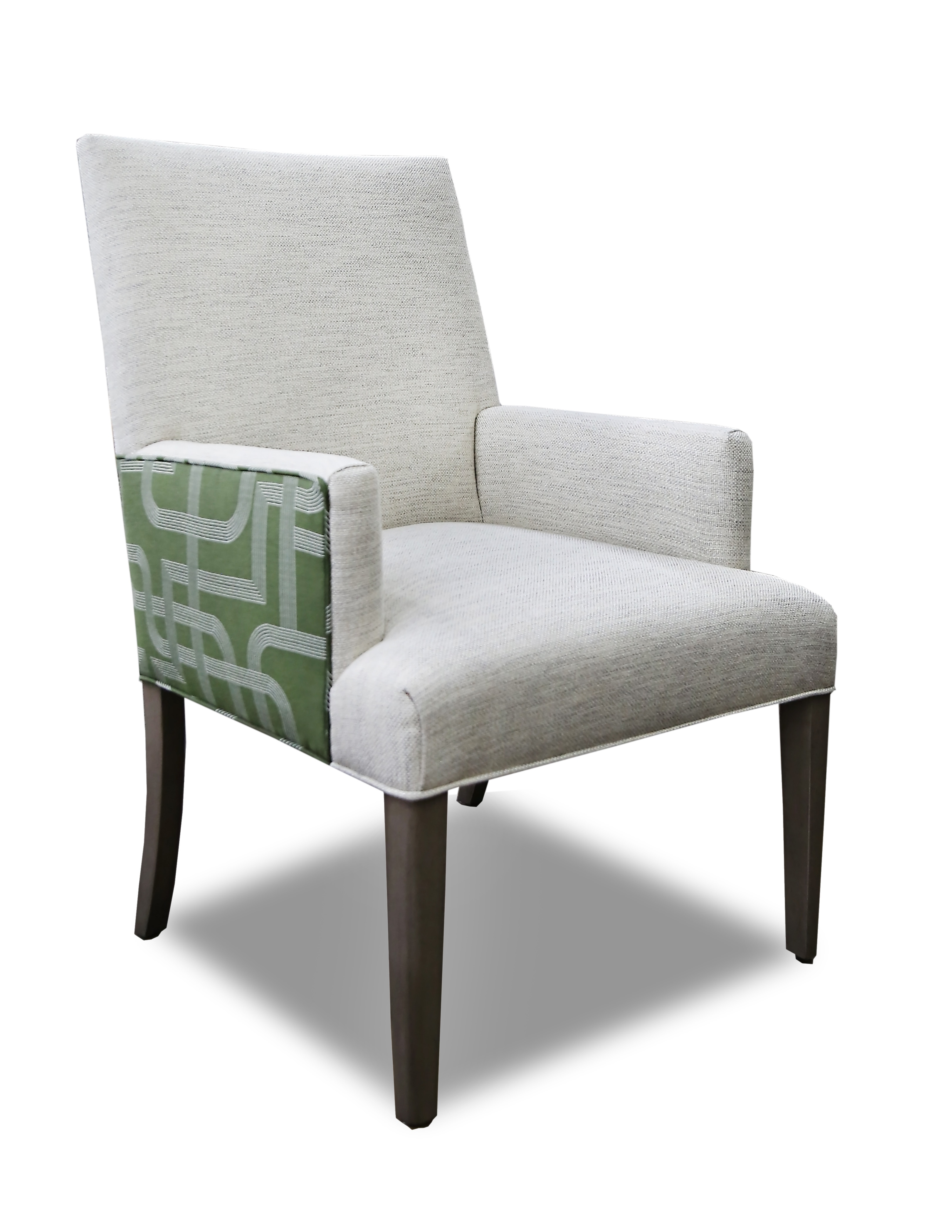 Bailey Arm Chair in Impala Linen and Bruno Ivy